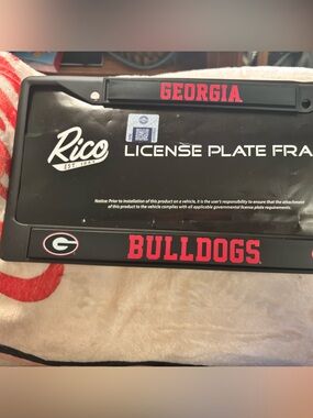 Rico Georgia Bulldogs Black and Red License Plate Frame